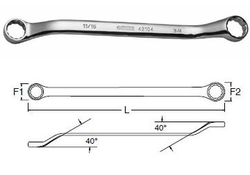 12x14mm Cờ lê 2 vòng miệng tròn Sata 42-204 (42204)