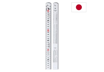 15cm Thước lá inox mạ nhũ bạc vạch kaidan Niigata SV-15KD