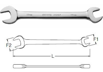 9x11mm Cờ lê 2 vòng miệng mở Sata 41-217 (41217)