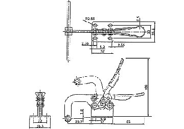 100kg Gá kẹp (cam kẹp) định vị chiều ngang King-Diamond KD-201D