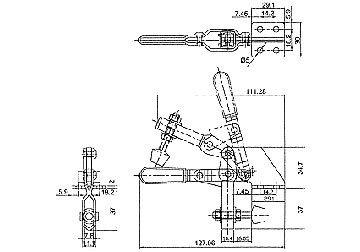 105kg Gá kẹp (cam kẹp) định vị chiều dọc King-Diamond KD-101B