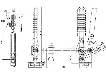 185kg Gá kẹp (cam kẹp) định vị chiều dọc King-Diamond KD-101E