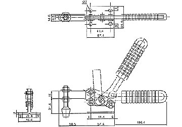 250kg Gá kẹp (cam kẹp) định vị chiều ngang King-Diamond KD-203F