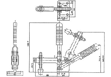 370kg Gá kẹp (cam kẹp) định vị chiều dọc King-Diamond KD-12265