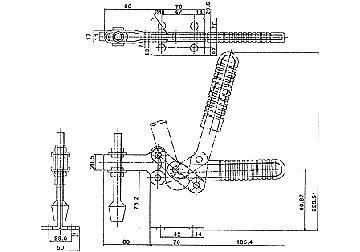 480kg Gá kẹp (cam kẹp) định vị chiều ngang King-Diamond KD-200WH