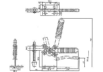 480kg Gá kẹp (cam kẹp) định vị chiều ngang King-Diamond KD-220WH