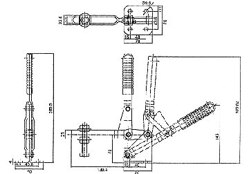 500kg Gá kẹp (cam kẹp) định vị chiều dọc King-Diamond KD-101H