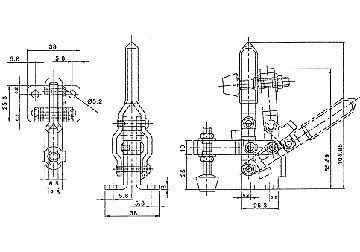 92kg Gá kẹp (cam kẹp) định vị chiều dọc King-Diamond KD-12050U