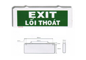 Đèn lối thoát (exit) một mặt Kentom KT-610